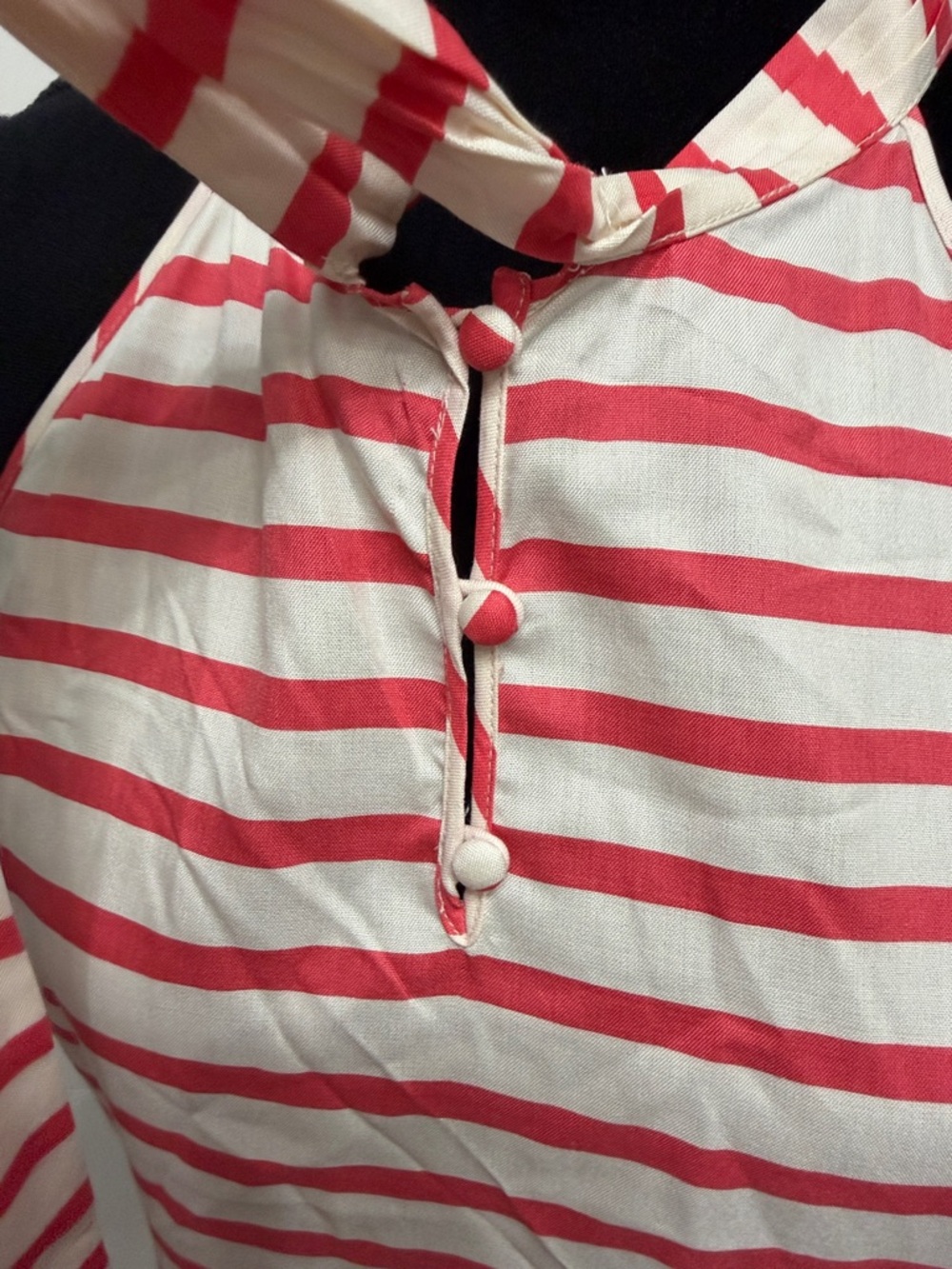 J.Crew Stripe Blouse Tie Front Chic Summer Casual Size M - Picture 3 of 6